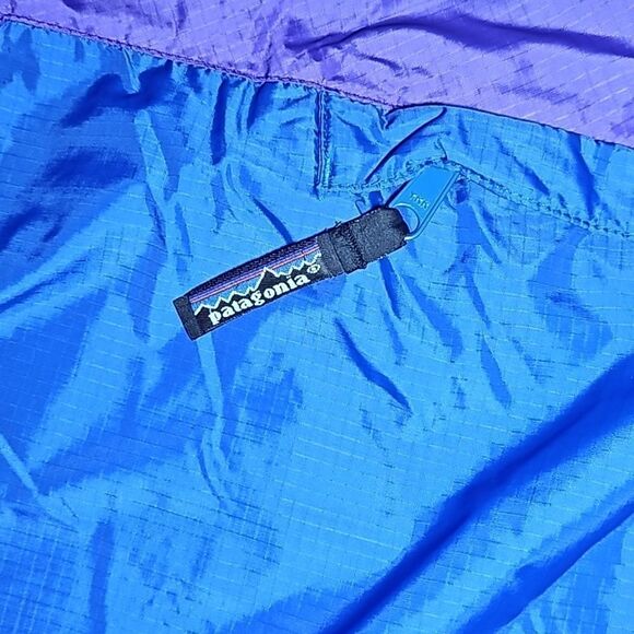 Vintage Patagonia Anorak Pullover Windbreaker Jacket Purple Blue Hooded Size XL - Picture 8 of 14